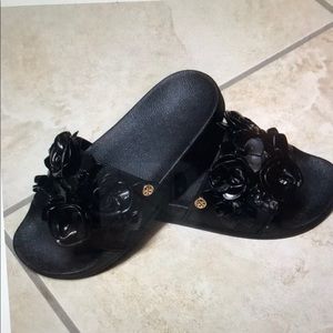 Tory Burch blossom slides EUC size 10 worn once